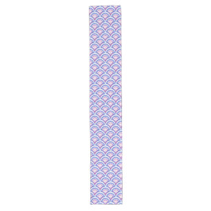 blue floral damask pattern long table runner