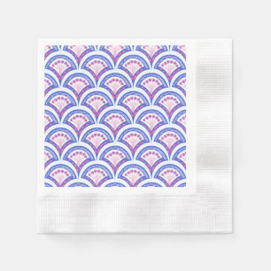 blue floral damask pattern  napkin