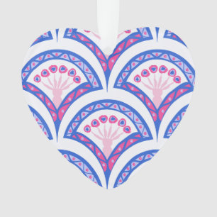 blue floral damask pattern  ornament
