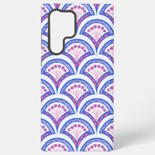 blue floral damask pattern samsung galaxy case