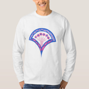blue floral damask pattern T-Shirt