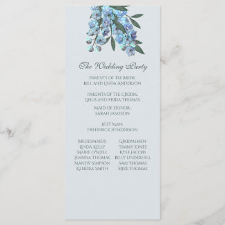 Blue Floral Delphinium Program