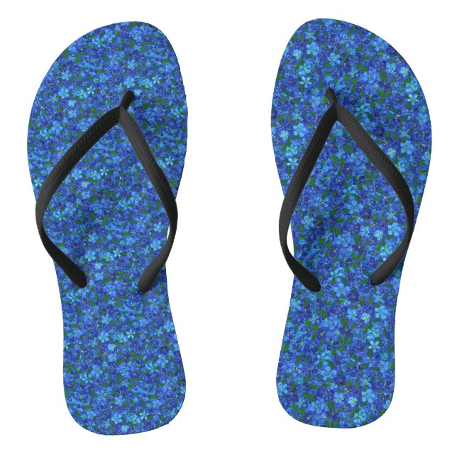 Blue Floral Flip Flop (Footbed)