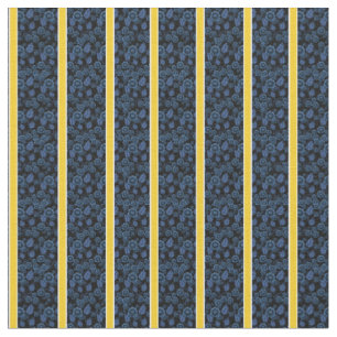 Blue floral-gold/white stripe - black/chose colour fabric