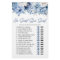 Blue Floral He Said She Said Bridal Shower Game