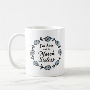 Blue Floral March Sisters Little Women Coffee Mug