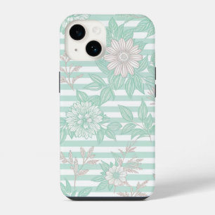 Blue Floral Minimalist iPhone 14 Case