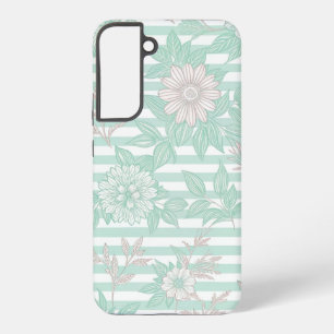 Blue Floral Minimalist Samsung Galaxy Case