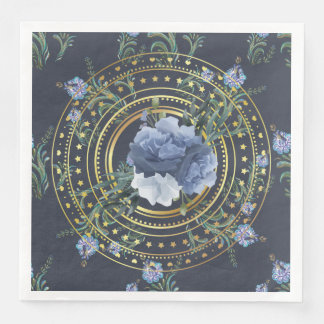 Blue Floral Modern Vintage Napkin