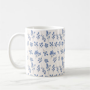 Blue floral mug