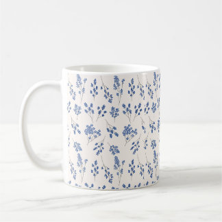 Blue floral mug
