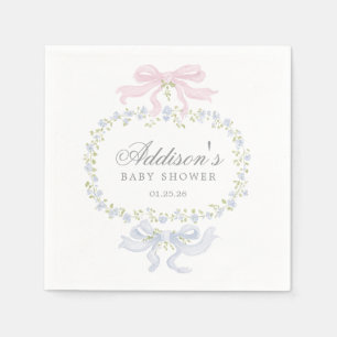 Blue Floral Napkins