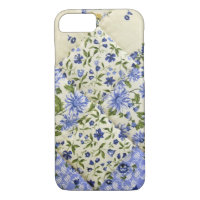 Blue Floral Patchwork Quilt