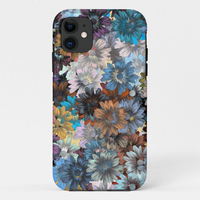 Blue floral patten Case-Mate iPhone case (Back)