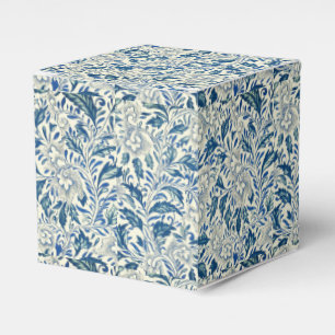 Blue Floral Pattern Antique Asian Design Favour Box