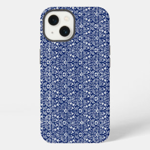 Blue Floral Pattern iPhone 13 Case