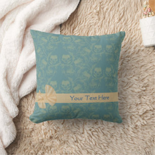 Blue Floral Pattern Personalised  Cushion