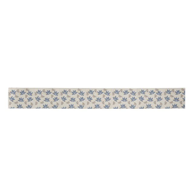 Blue floral pattern: satin ribbon (Front)