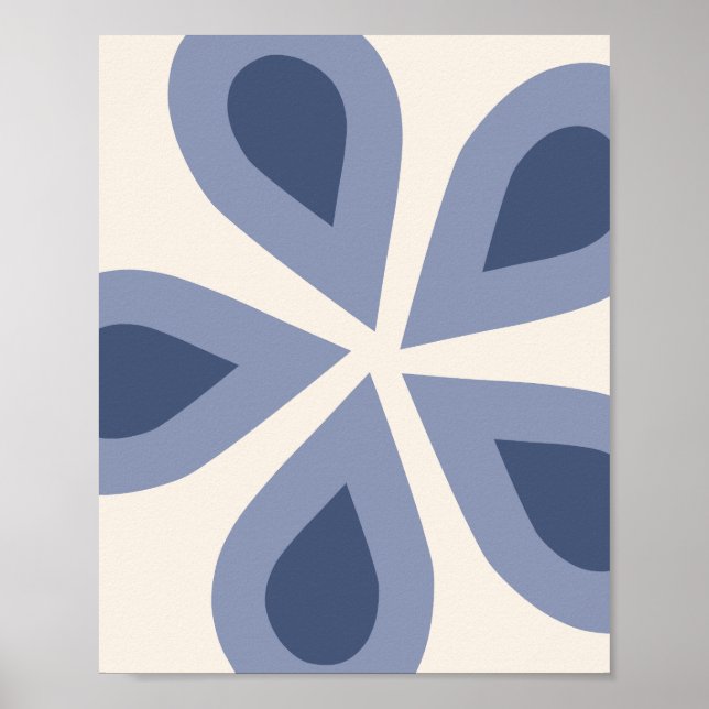 Blue Floral Poster (Front)