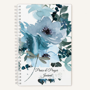 Blue floral Praise & prayer journal