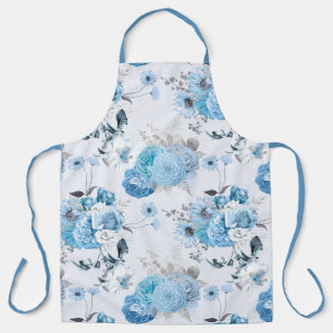 Blue Floral Series Design 4 Apron