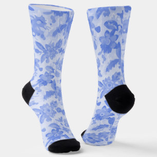 Blue Floral Socks