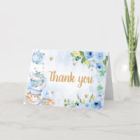 Blue Floral Tea Party Baby Shower