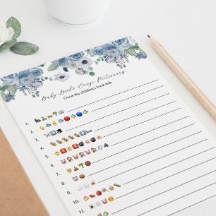 Blue Floral Tea Time Baby Books Emoji Game