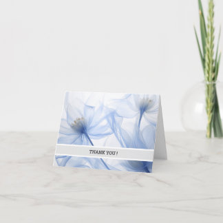 Blue Floral Thank You Card | Customisable