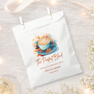 Blue Floral The Perfect Blend Couples Shower Favour Bag