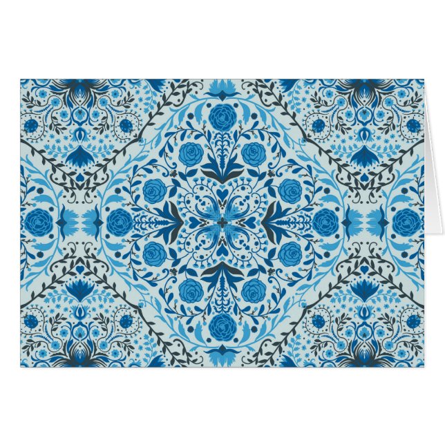 Blue floral tiles (Front Horizontal)