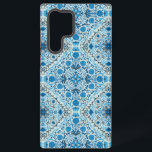 Blue floral tiles samsung galaxy case<br><div class="desc">Hand-painted floral tiles,  flowers,  beetles,  butterflies</div>
