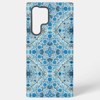 Blue floral tiles
