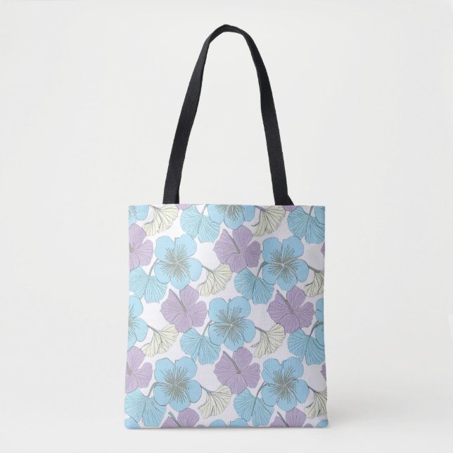 “Blue Floral Tote Bag (Front)