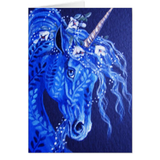 Blue floral Unicorn