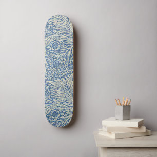 BLUE FLORAL VINTAGE SKATEBOARD