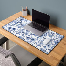 Blue Floral Vintage Toile Pattern