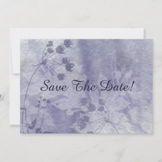 Blue Floral Watercolor Save The Date