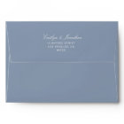 blue floral wedding envelope