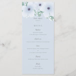 Blue Floral Wedding Menu<br><div class="desc">Blue Floral Wedding Menu</div>