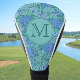 Blue Floral William Morris Custom Initial Ladies Golf Head Cover