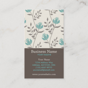 Blue Florals Appointment Business Card