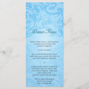 Blue Flourish Wedding Menu