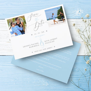 Blue Flourishes 2 Photos Sophisticated Wedding
