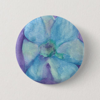 Blue Flower 6 Cm Round Badge