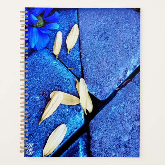 Blue Flower and Yellow Petals Planner (Front)
