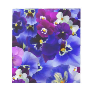 Blue Flower Arrangement Notepad