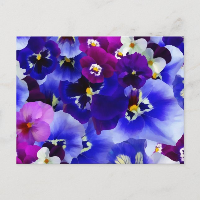 Blue Flower Arrangement Postcard (Front)