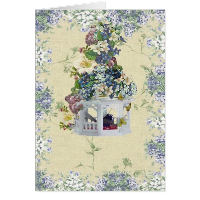 Blue Flower Birdhouse (Front)