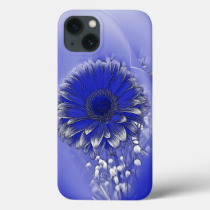 Blue flower iPhone 13 case